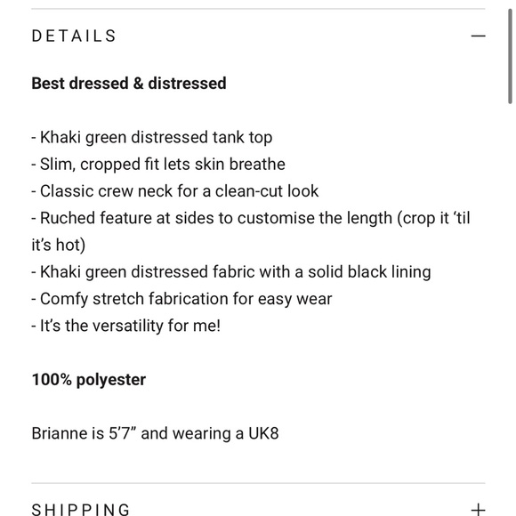 Disturbia Destro Jersey Ruched Tank Top size 12 - Picture 7 of 9